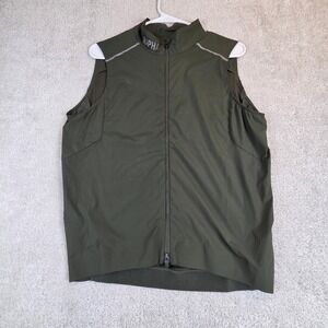 Rapha Mens Pro Team Gilet Cycling Vest Olive Green Nylon Size L Mesh Back